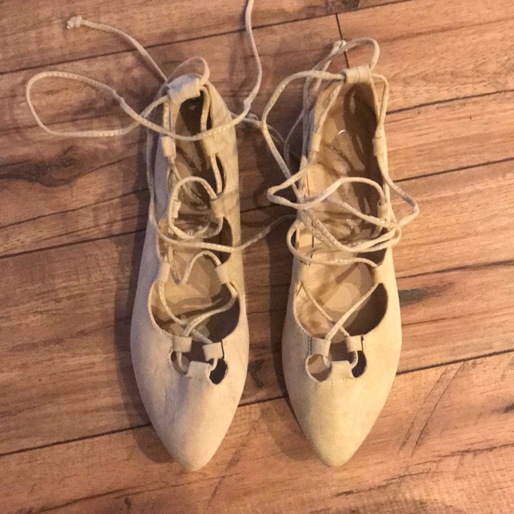 Lace up flats